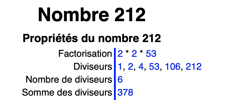 Propriété du nombre 212