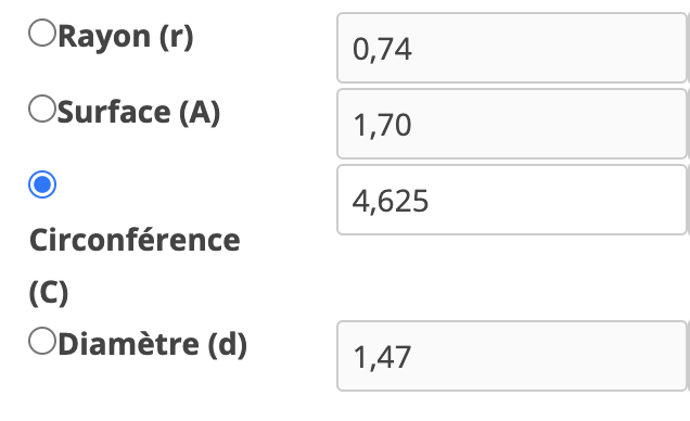 Circonférence 4,625